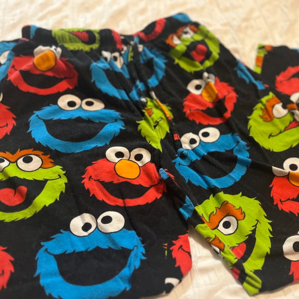 SESAME STREET Lounge PJ Pants Drawstring Men's Medium (EUC)